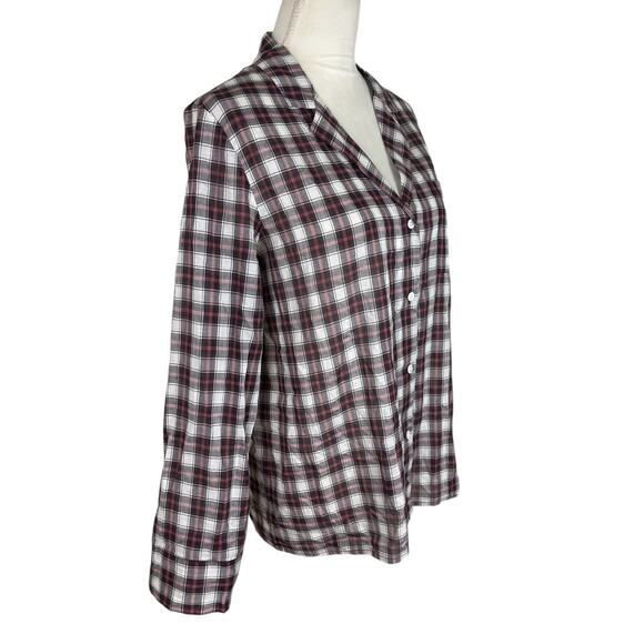 Jenni Kayne Classic Plaid Button Down Shirt Collared Lightweight Size Small NEW - Picture 3 of 7